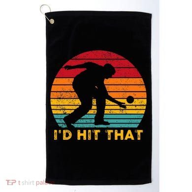 Funny Bocce Ball Retro ID Hit That Golf Towel
