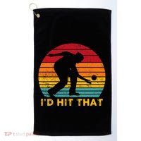 Funny Bocce Ball Retro ID Hit That Golf Towel thumb 0