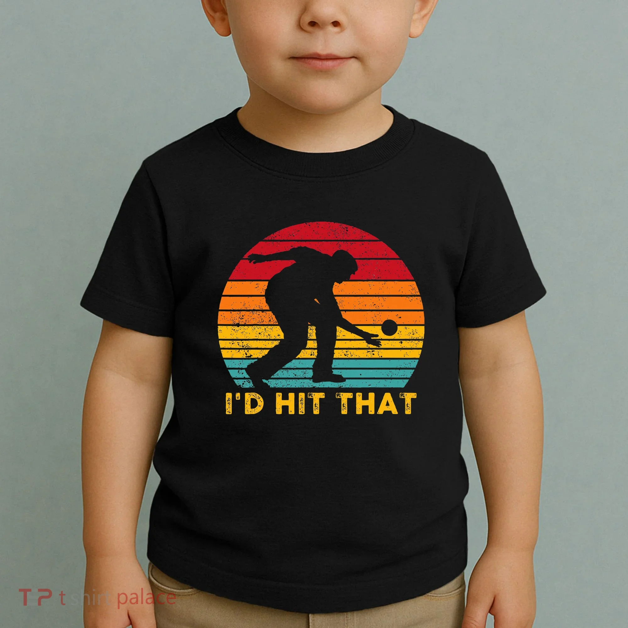 Funny Bocce Ball Retro ID Hit That Toddler T-Shirt