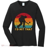 Funny Bocce Ball Retro ID Hit That Women's Long Sleeve Shirt thumb 0