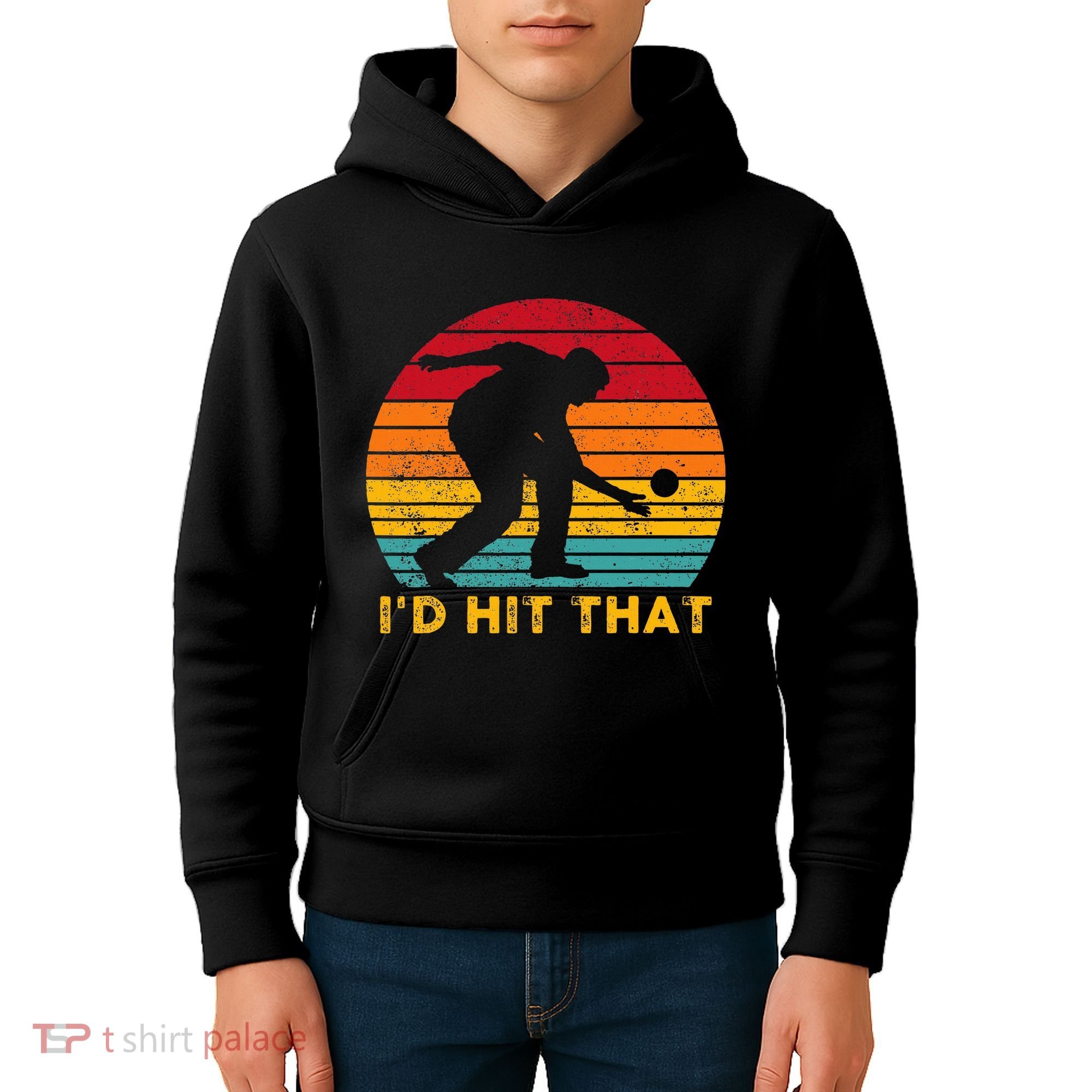 Funny Bocce Ball Retro ID Hit That Kids Hoodie
