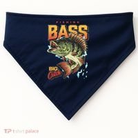 Fishing Bass Bitch Catch USA-Made Doggie Bandana thumb 0
