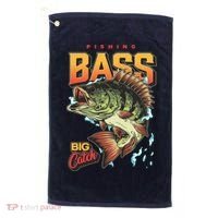 Fishing Bass Bitch Catch Golf Towel thumb 0
