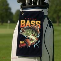 Fishing Bass Bitch Catch Golf Towel thumb 2