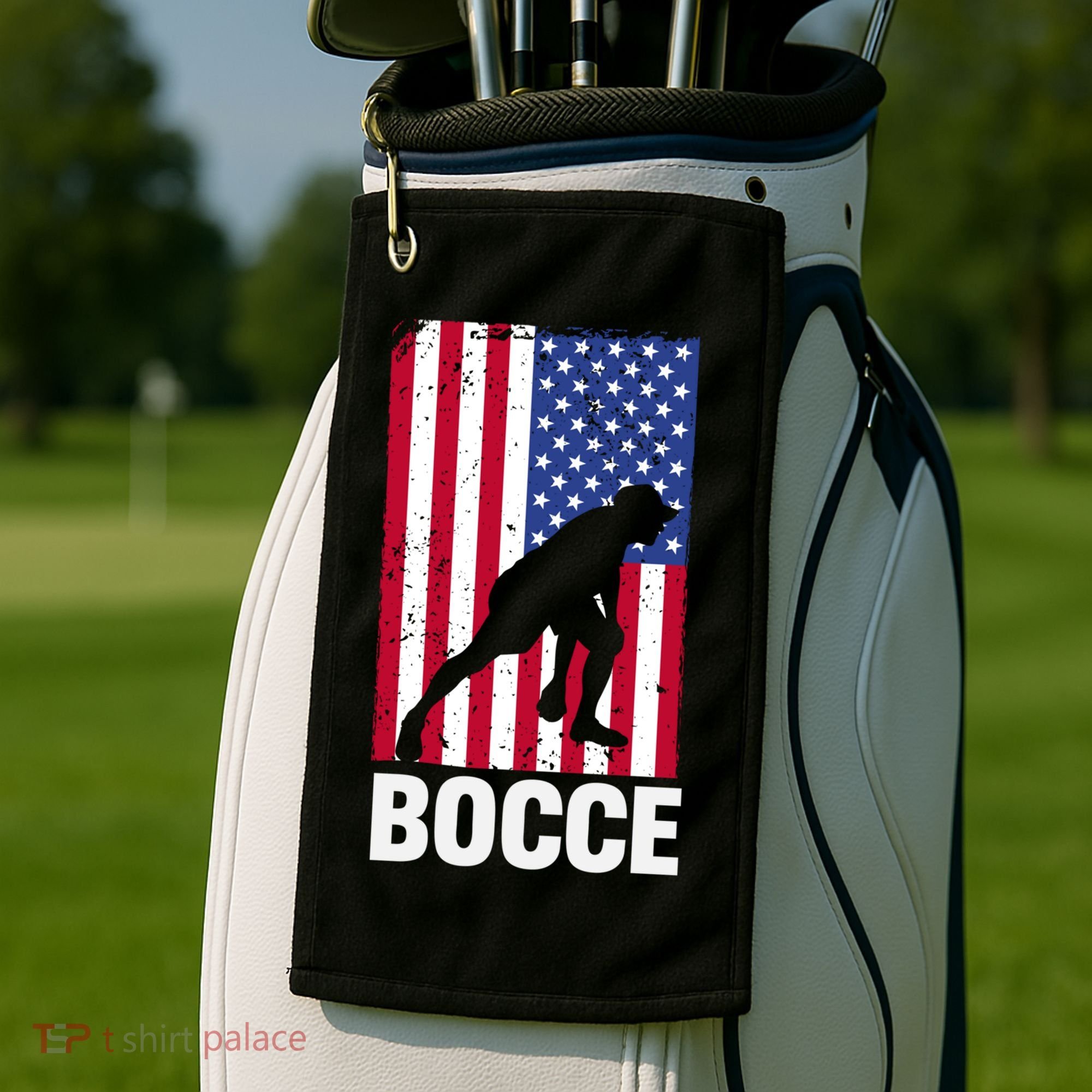 Funny Bocce Ball Gift Golf Towel