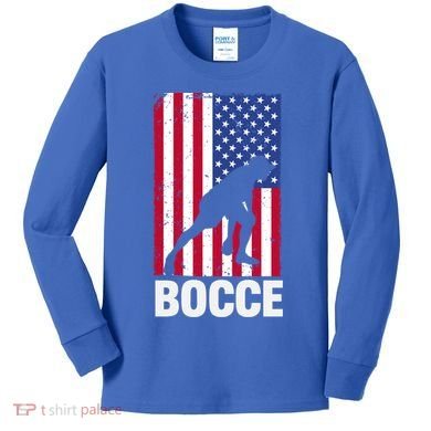 Funny Bocce Ball Gift Kids Long Sleeve Shirt