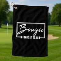 Funny Bougie Birthday Squad Matching Group Shirts Golf Towel thumb 1