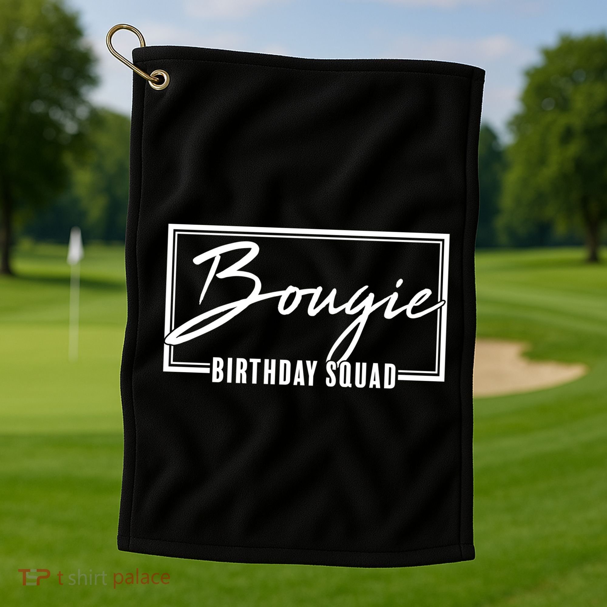 Funny Bougie Birthday Squad Matching Group Shirts Golf Towel