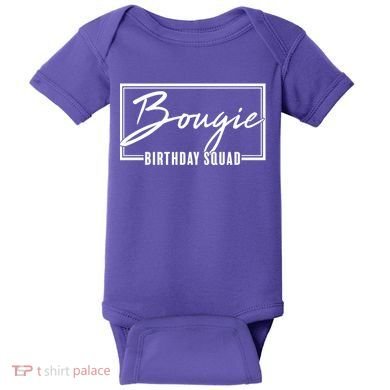 Funny Bougie Birthday Squad Matching Group Shirts Baby Bodysuit