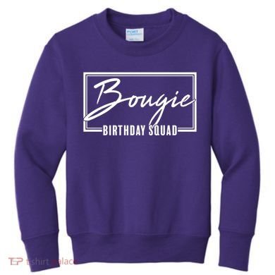 Funny Bougie Birthday Squad Matching Group Shirts Kids Sweatshirt