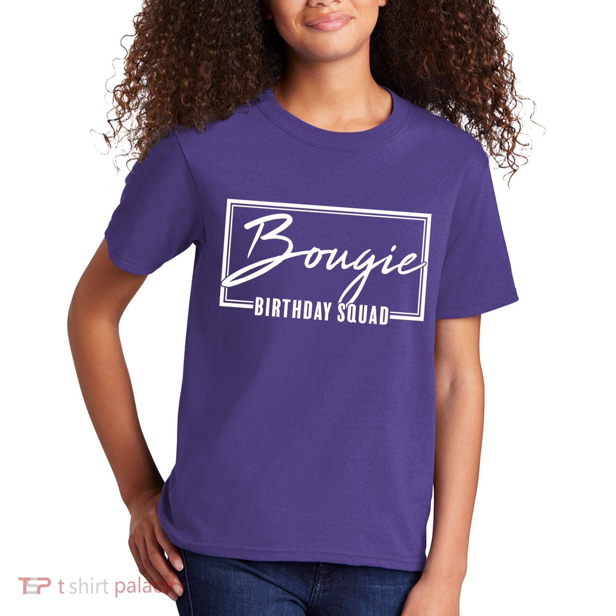 Funny Bougie Birthday Squad Matching Group Shirts Kids T-Shirt