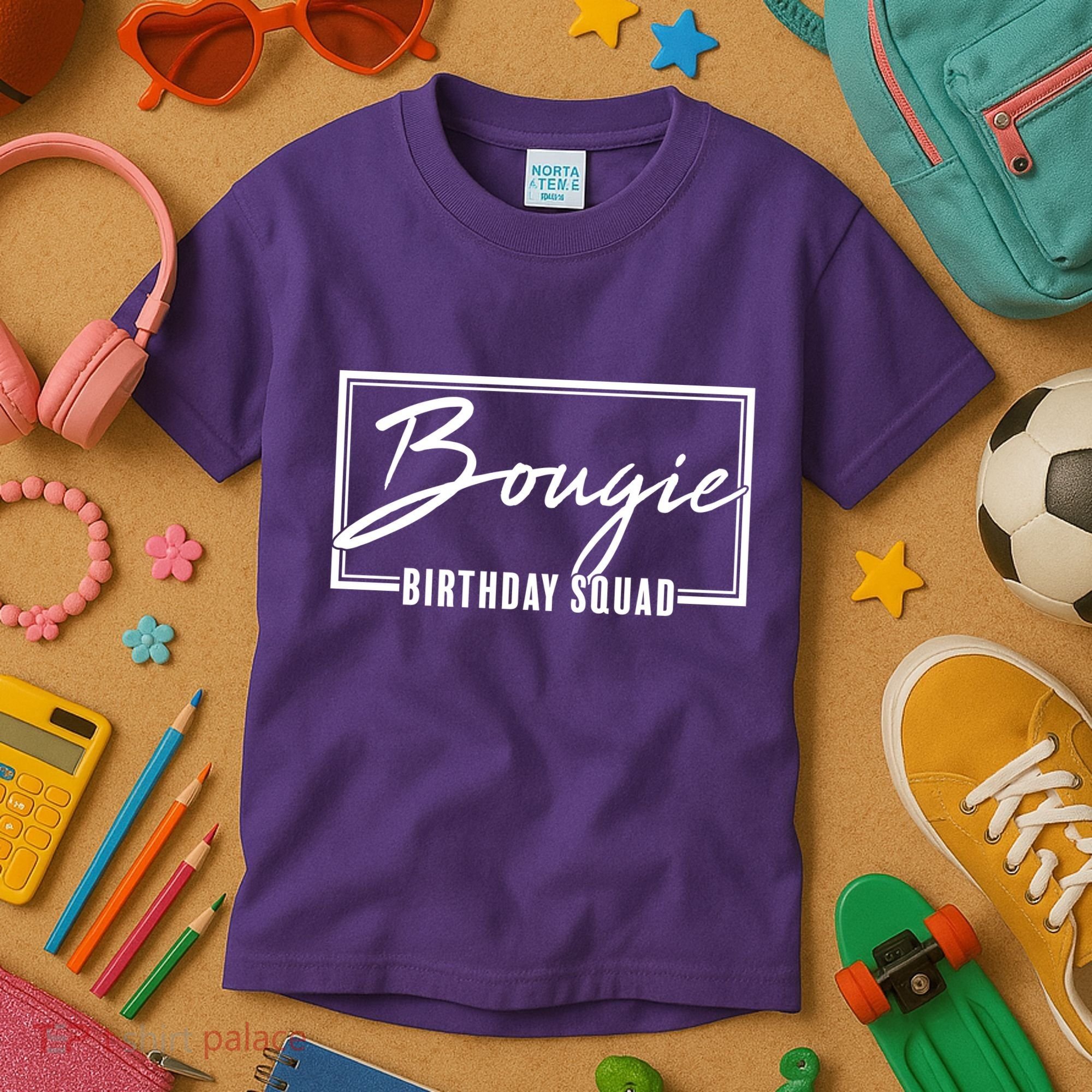 Funny Bougie Birthday Squad Matching Group Shirts Kids T-Shirt