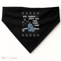 Funny Bye Buddy Christmas  Hope You Find Your Dad Elf Narwhal USA-Made Doggie Bandana thumb 0