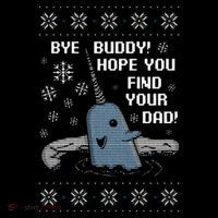 Funny Bye Buddy Christmas  Hope You Find Your Dad Elf Narwhal Coffee Mug thumb 5