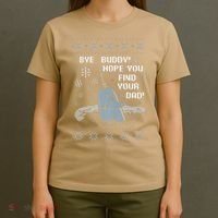Funny Bye Buddy Christmas  Hope You Find Your Dad Elf Narwhal T-Shirt thumb 4