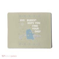 Funny Bye Buddy Christmas  Hope You Find Your Dad Elf Narwhal Mousepad thumb 0