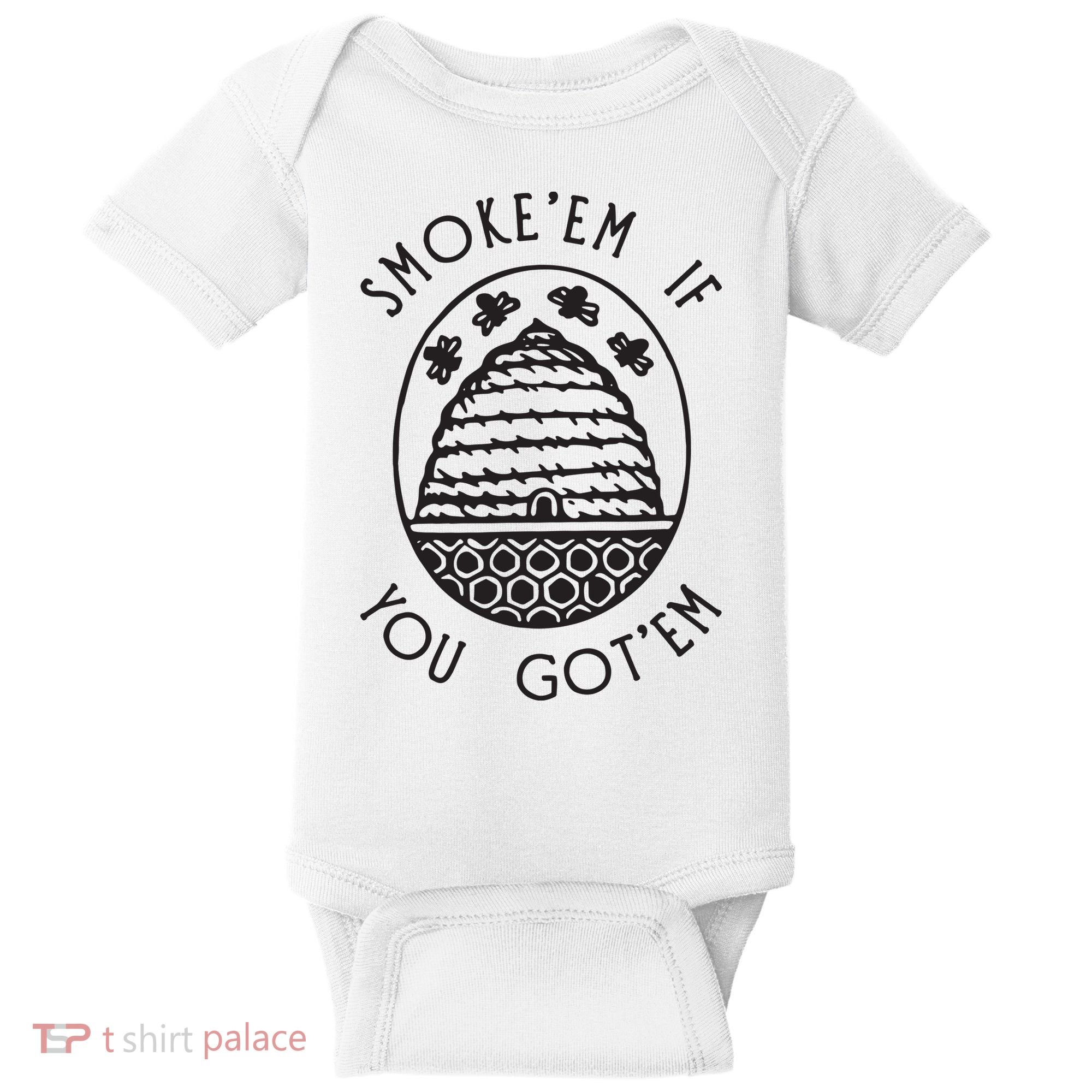 Funny Beekeeping Bee, Smoke Them Honey Bees Tee Gift Baby Bodysuit