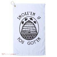 Funny Beekeeping Bee, Smoke Them Honey Bees Tee Gift Golf Towel thumb 0