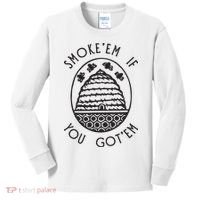 Funny Beekeeping Bee, Smoke Them Honey Bees Tee Gift Kids Long Sleeve Shirt thumb 0