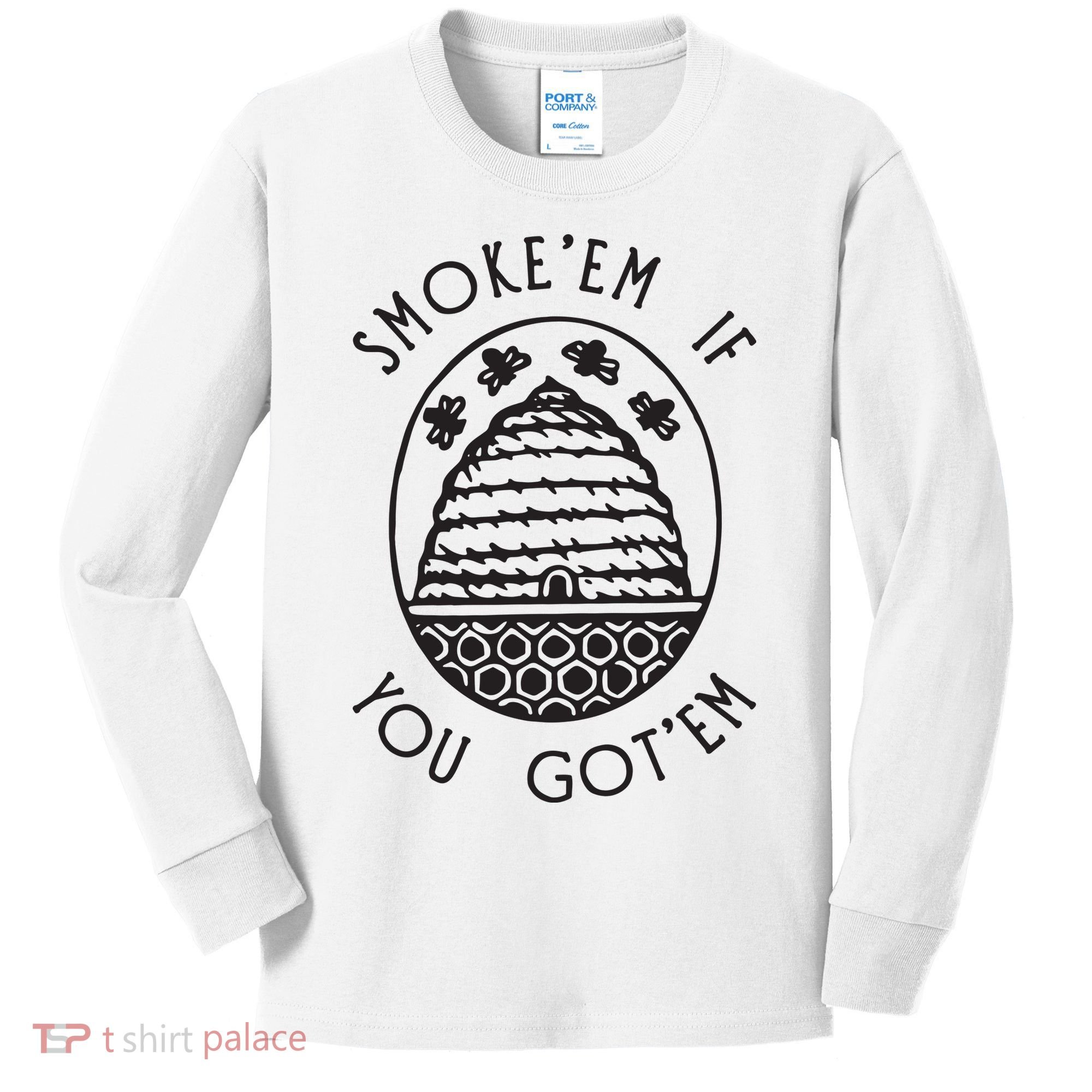 Funny Beekeeping Bee, Smoke Them Honey Bees Tee Gift Kids Long Sleeve Shirt