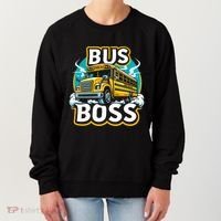 Funny Bus Boss School Bus Driver Back To School Gift Women's Sweatshirt thumb 0