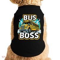 Funny Bus Boss School Bus Driver Back To School Gift Doggie Tank thumb 0