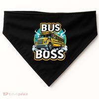 Funny Bus Boss School Bus Driver Back To School Gift USA-Made Doggie Bandana thumb 0