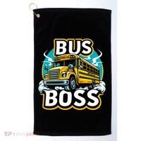 Funny Bus Boss School Bus Driver Back To School Gift Golf Towel thumb 0