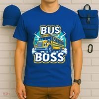 Funny Bus Boss School Bus Driver Back To School Gift T-Shirt thumb 6