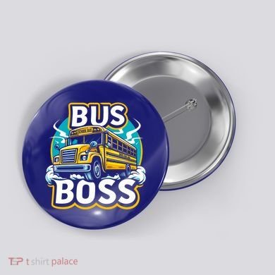 Funny Bus Boss School Bus Driver Back To School Gift Button