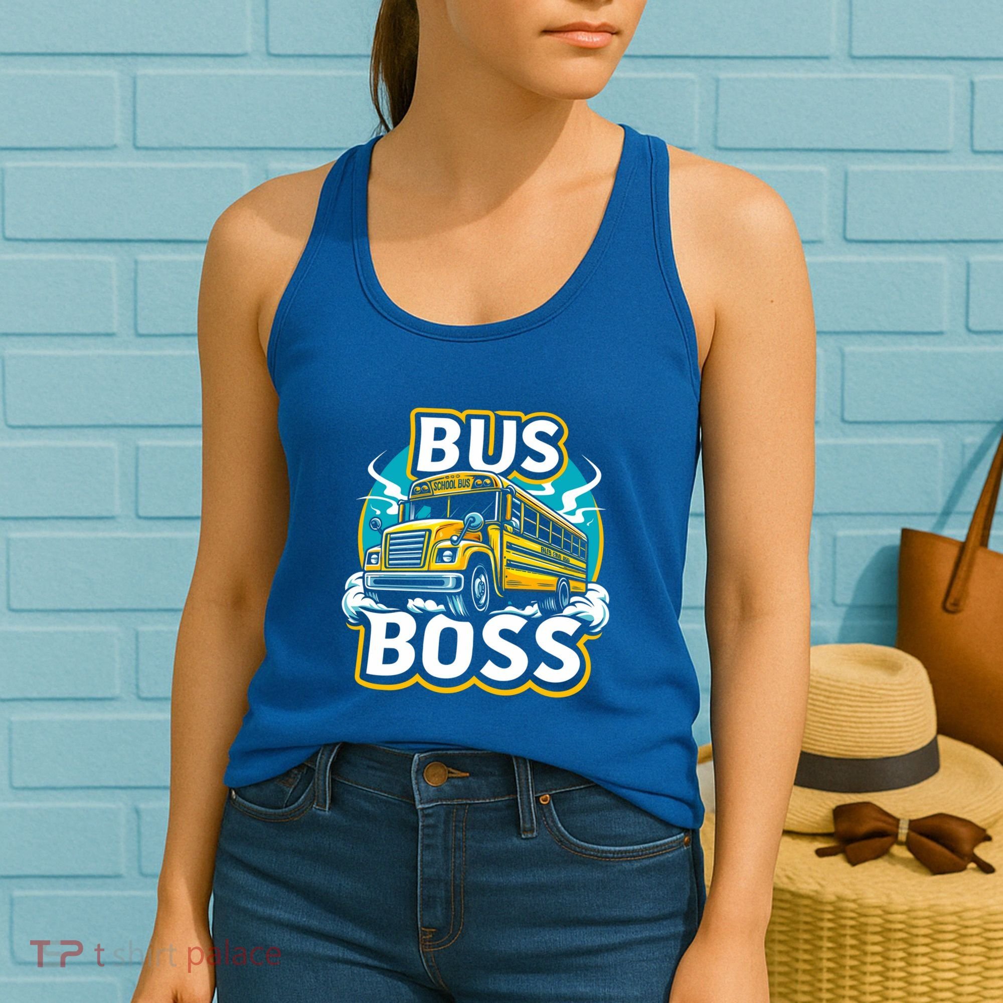 Funny Bus Boss School Bus Driver Back To School Gift Women's Tank Top