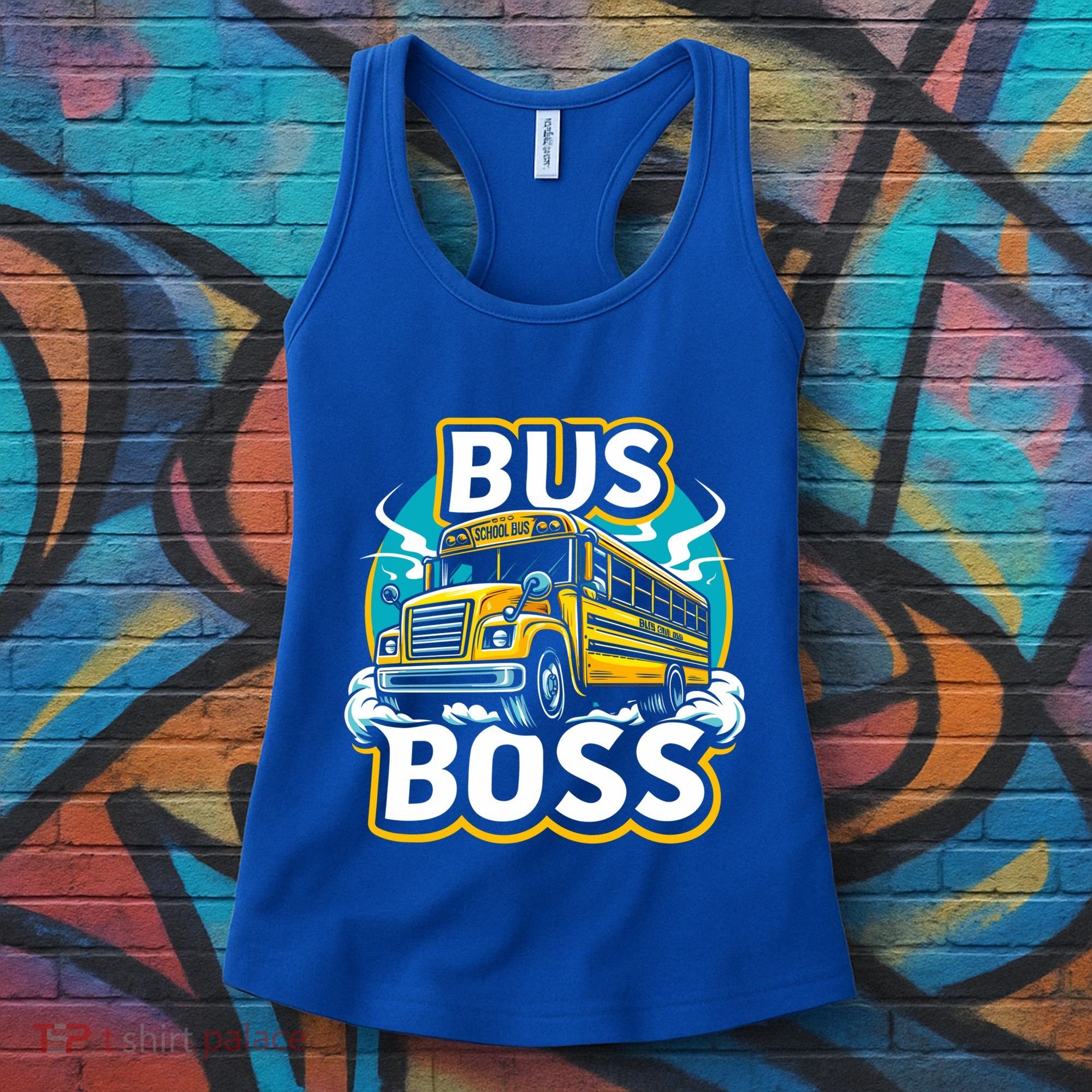 Funny Bus Boss School Bus Driver Back To School Gift Women's Tank Top