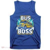 Funny Bus Boss School Bus Driver Back To School Gift Tank Top thumb 0