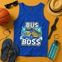 Funny Bus Boss School Bus Driver Back To School Gift Tank Top thumb 4