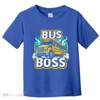 Funny Bus Boss School Bus Driver Back To School Gift Toddler T-Shirt thumb 0