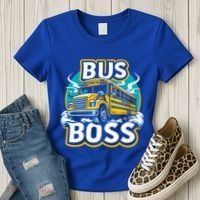 Funny Bus Boss School Bus Driver Back To School Gift Women's T-Shirt thumb 3