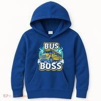Funny Bus Boss School Bus Driver Back To School Gift Kids Hoodie thumb 0