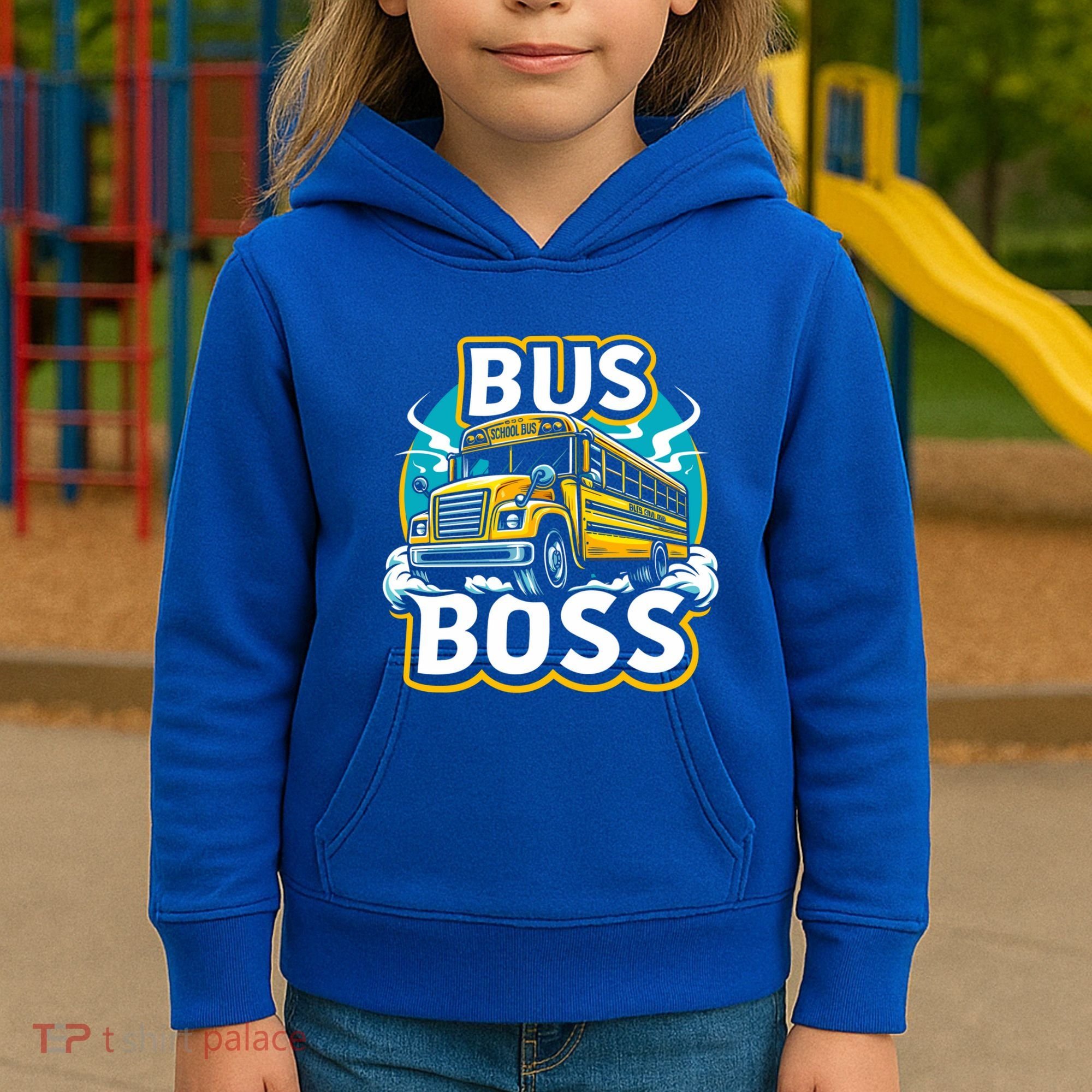 Funny Bus Boss School Bus Driver Back To School Gift Kids Hoodie