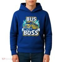 Funny Bus Boss School Bus Driver Back To School Gift Kids Hoodie thumb 4