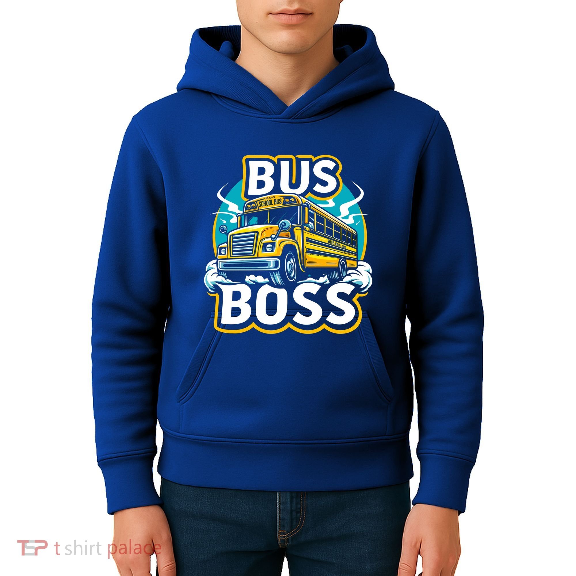 Funny Bus Boss School Bus Driver Back To School Gift Kids Hoodie