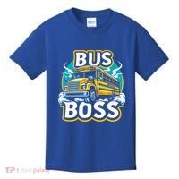 Funny Bus Boss School Bus Driver Back To School Gift Kids T-Shirt thumb 0