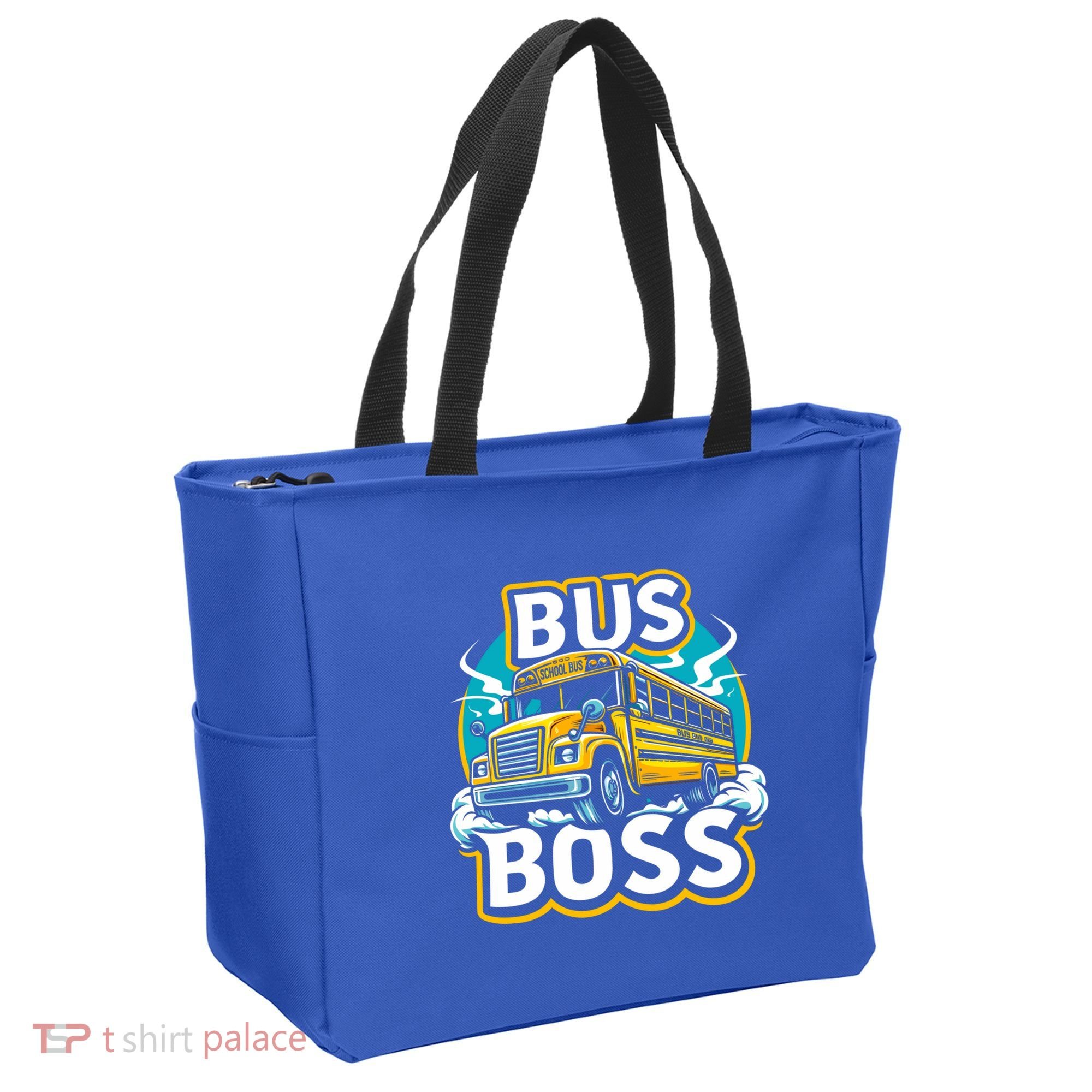 Funny Bus Boss School Bus Driver Back To School Gift Tote Bag