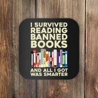 Funny Banned Books Art For  Cool Read Banned Books  Coaster thumb 0