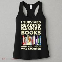 Funny Banned Books Art For  Cool Read Banned Books  Women's Tank Top thumb 3