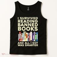 Funny Banned Books Art For  Cool Read Banned Books  Tank Top thumb 2