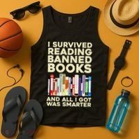 Funny Banned Books Art For  Cool Read Banned Books  Tank Top thumb 4