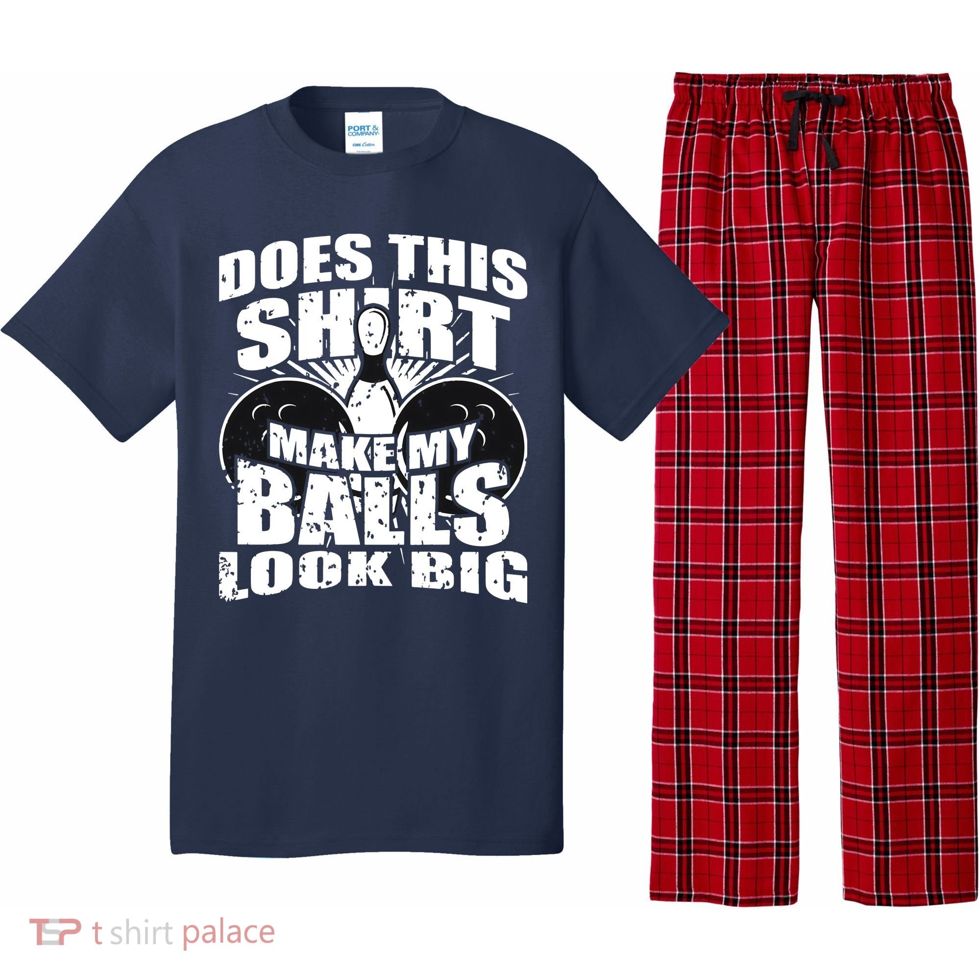 Funny Bowling Ball Shirts Gag Gift Bowling Shirts For Men Pajama Set