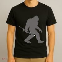Funny Bassoonist Bigfoot Musician With Bassoon T-Shirt thumb 3