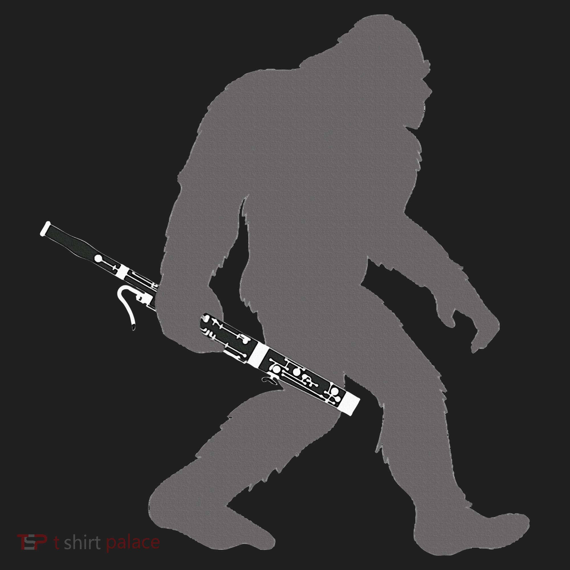 Funny Bassoonist Bigfoot Musician With Bassoon Beanie