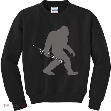 Funny Bassoonist Bigfoot Musician With Bassoon Kids Sweatshirt